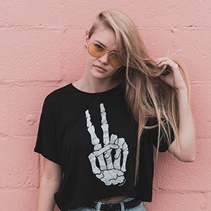 New Arrivals Printed Tshirt Coffee Black Color